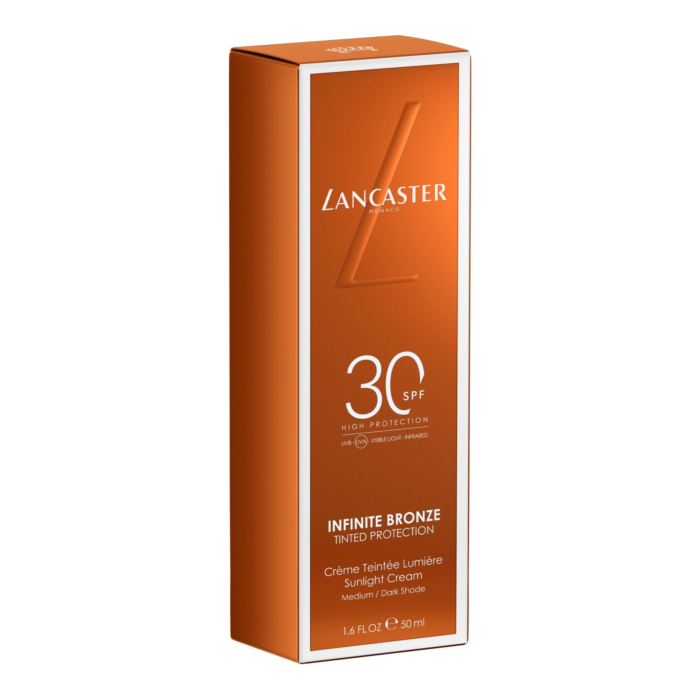 Lancaster Infinite Bronze Ochronny krem brązujący do twarzy SPF30, odcień średni/ciemny