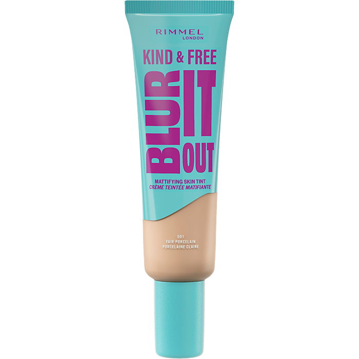 Rimmel Kind & Free Blur It Out Skin Tint Matujący podkład do twarzy, 001 Fair Porcelain