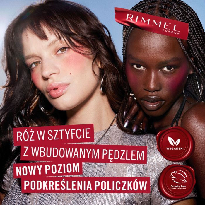 Rimmel Multi Tasker Blush'N'Brush Róż z wbudowanym pędzlem, 150 Cherry On Point
