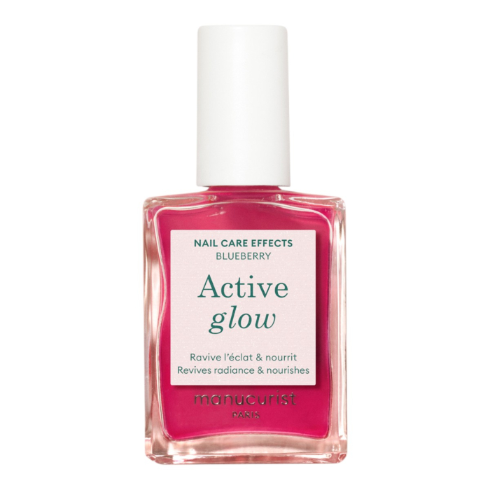 Manucurist Active Glow Pielęgnacyjny lakier do paznokci o ultrabłyszczącym wykończeniu, Blueberry