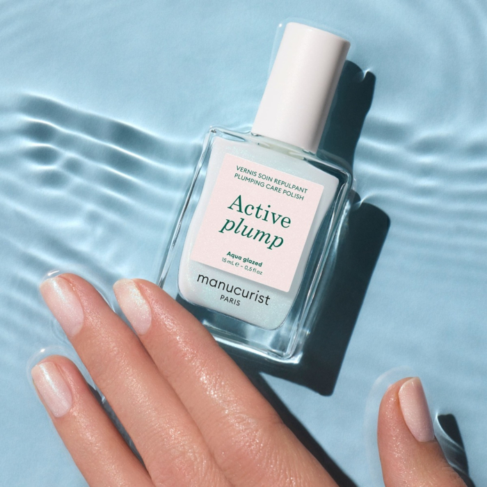 Manucurist Active Plump Pielęgnacyjny lakier do paznokci z efektem wypełniającym, Aqua Glazed