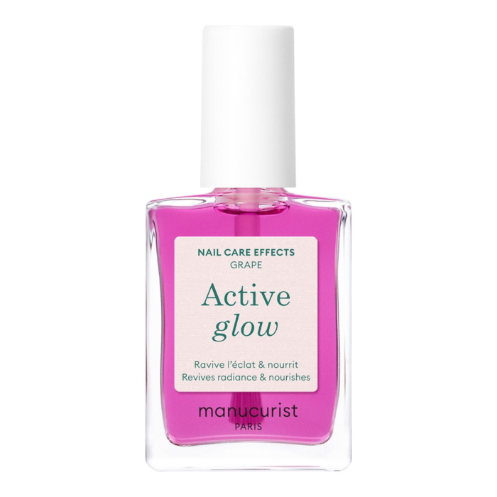 Manucurist Active Glow Pielęgnacyjny lakier do paznokci o ultrabłyszczącym wykończeniu, Grape