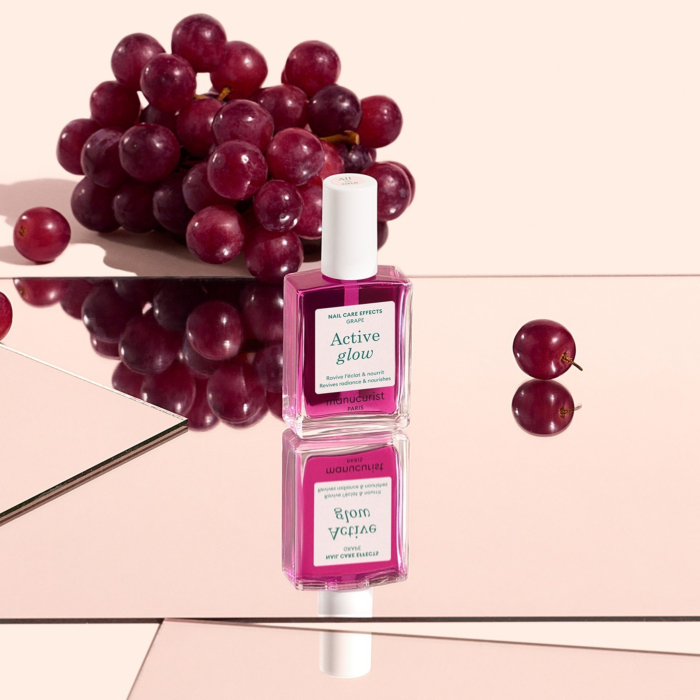 Manucurist Active Glow Pielęgnacyjny lakier do paznokci o ultrabłyszczącym wykończeniu, Grape
