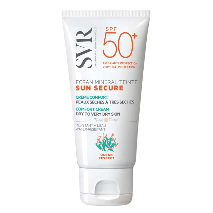 SVR Sun Secure Écran Teinté SPF50+, Mineralny krem koloryzujący do skóry suchej 
