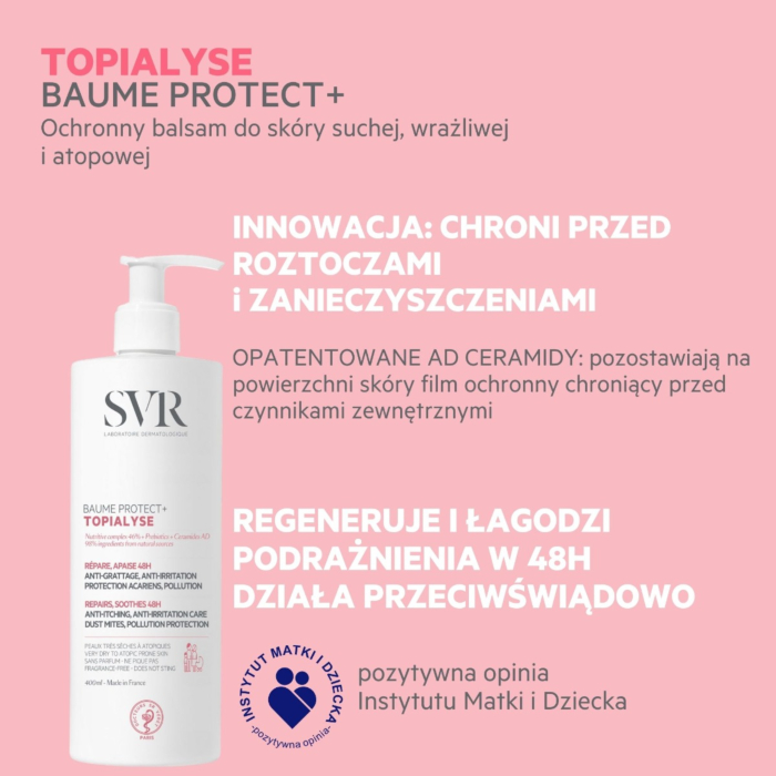 SVR Topialyse Baume Protect+, Kojący balsam ochronny do skóry atopowej 