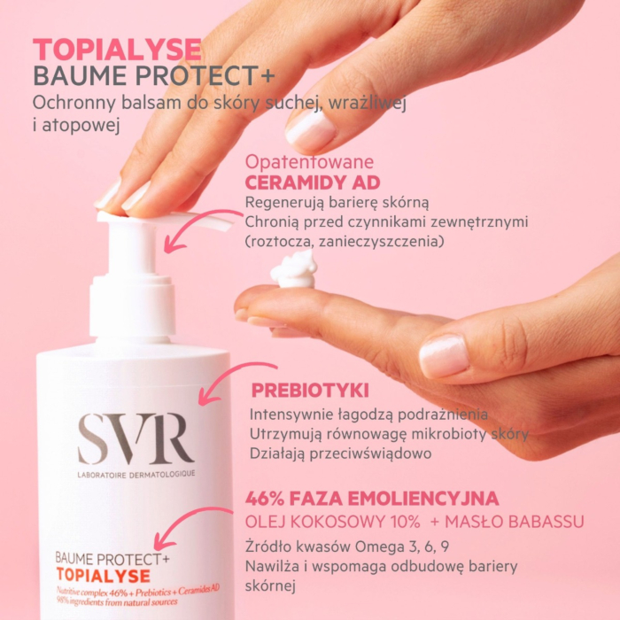 SVR Topialyse Baume Protect+, Kojący balsam ochronny do skóry atopowej 