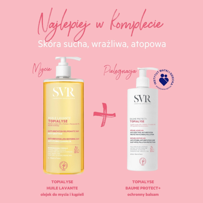 SVR Topialyse Huile Lavante, Olejek do mycia do skóry suchej, atopowej