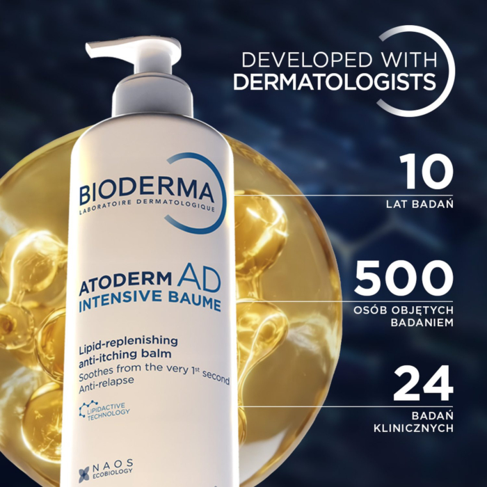 Bioderma Atoderm AD Intensive Baume, Balsam emolientowy do skóry bardzo suchej i skłonnej do atopii, 400 ml