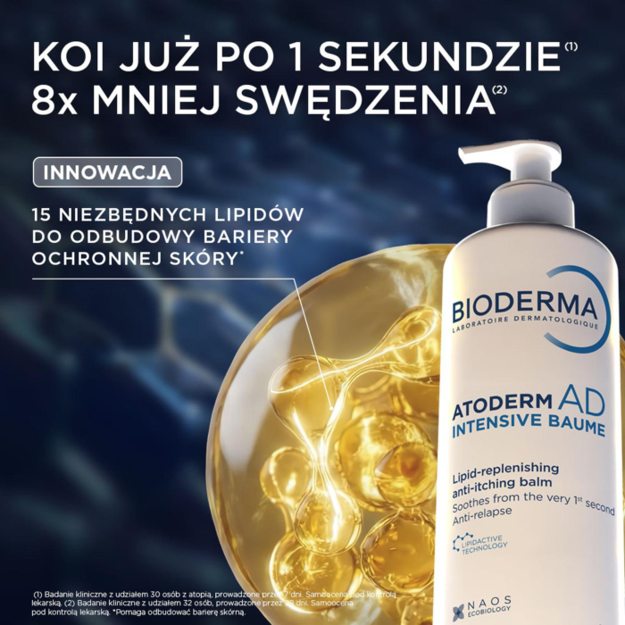 Bioderma Atoderm AD Intensive Baume, Balsam emolientowy do skóry bardzo suchej i skłonnej do atopii, 75 ml