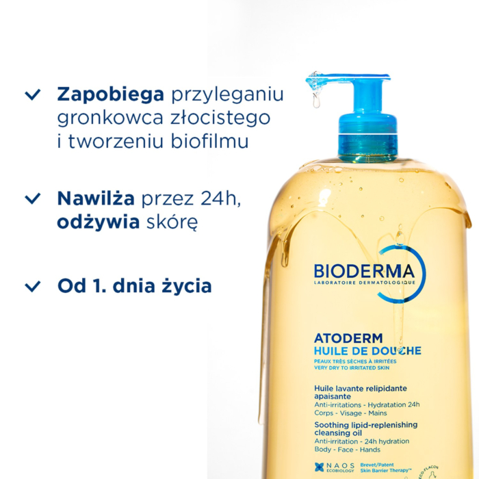 Bioderma Atoderm Huile De Douche Nawilżający olejek do kąpieli, 1000 ml