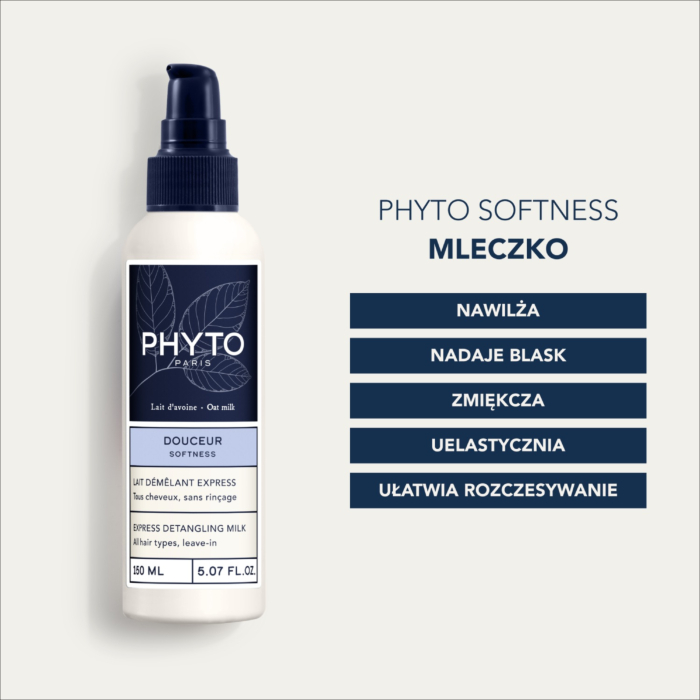 PHYTO Softness Ekspresowe mleczko ułatwiające rozczesywanie wszystkich rodzajów włosów