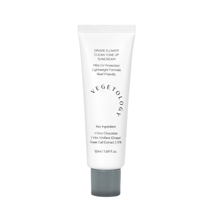 Vegetology Grape Flower Clean Tone Up SPF50 PA++++ Krem przeciwsłoneczny rozjaśniający