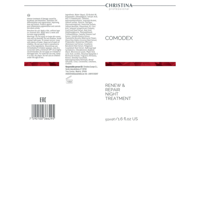 Christina Comodex Renew & Repair Night Treatment — Preparat na niedoskonałości