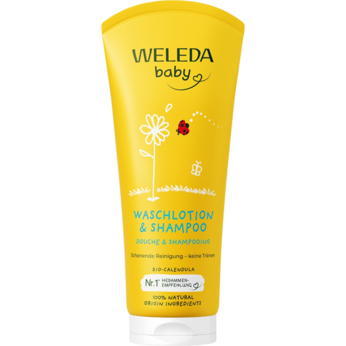 Weleda Calendula Szampon i Płyn do mycia ciała Dla niemowląt z Nagietkiem Lekarskim