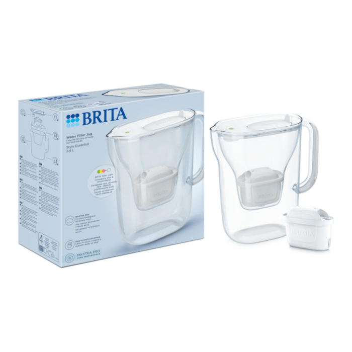 Brita Style Essential Dzbanek z wkładem filtrującym MaxtraPro Pure Performance, biały