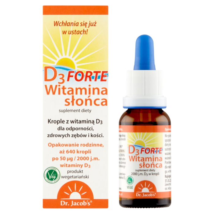 Dr. Jacobs  Witamina słońca D3 Forte, krople