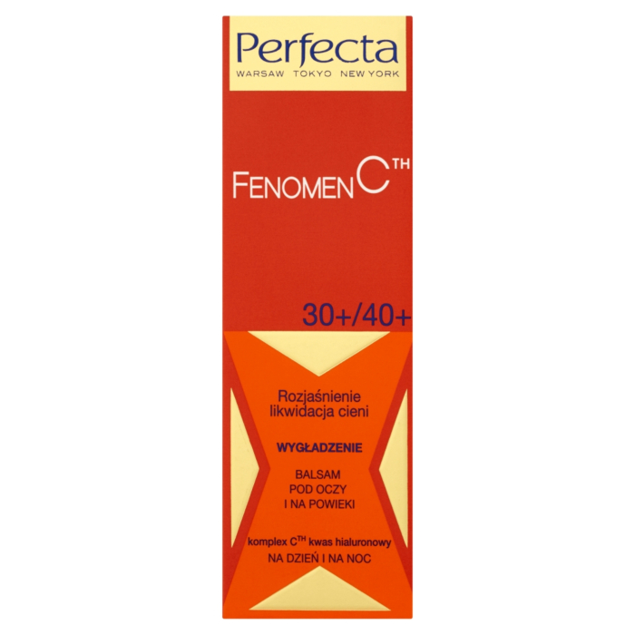 Perfecta Fenomen C Rozjaśnienie, Likwidacja Cieni, balsam pod oczy i na powieki 30+/40+, 15 ml