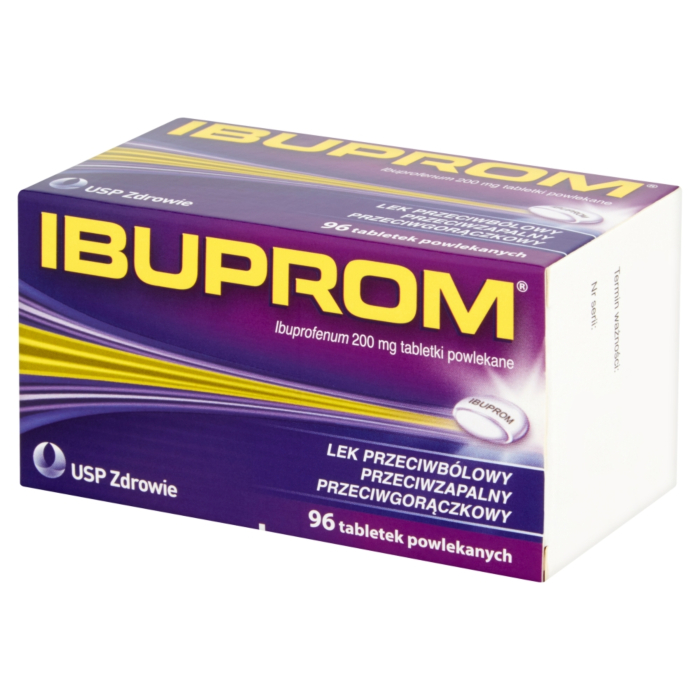 Ibuprom 200mg Tabletki przeciwbólowe i przeciwgorączkowe, 96 tabl.