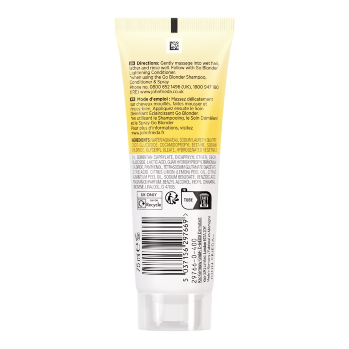 John Frieda Go Blonder Szampon do włosów blond, 75 ml