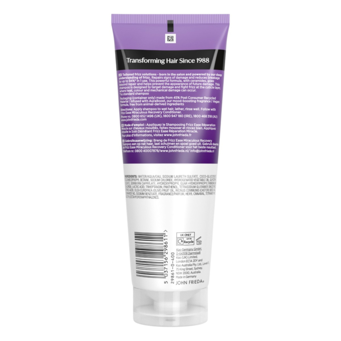 John Frieda Frizz Ease Miraculous Recovery Szampon do włosów zniszczonych, 250 ml