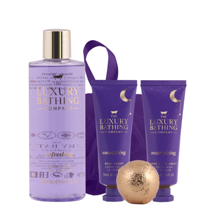 Luxury Bathing Zestaw Słodkie sny (Krem do rąk 50 + Krem do ciała + Kula do kąpieli)