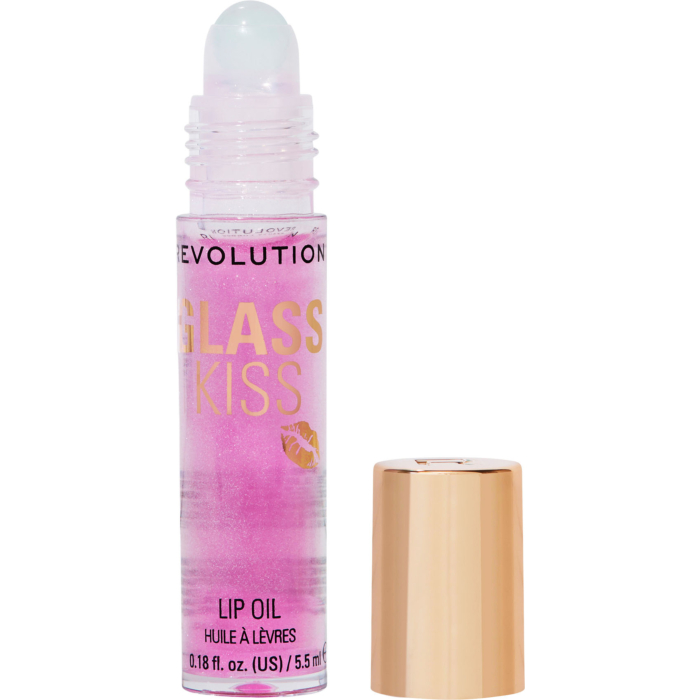 Makeup Revolution Glass Kiss Roller Ball Lip Oil Olejek do ust Enchanted Purple Shimmer, 5,5 ml