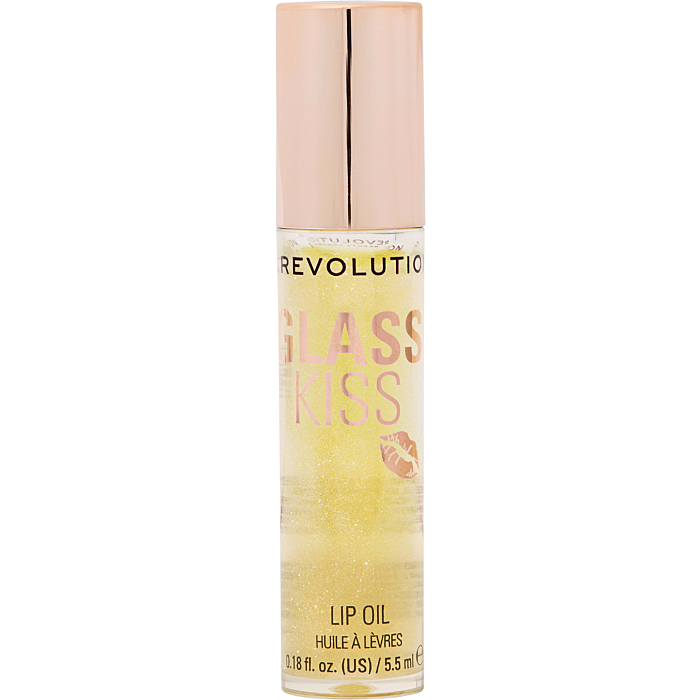 Makeup Revolution Glass Kiss Roller Ball Lip Oil Olejek do ust Stardust Lemon Shimmer, 5,5 ml