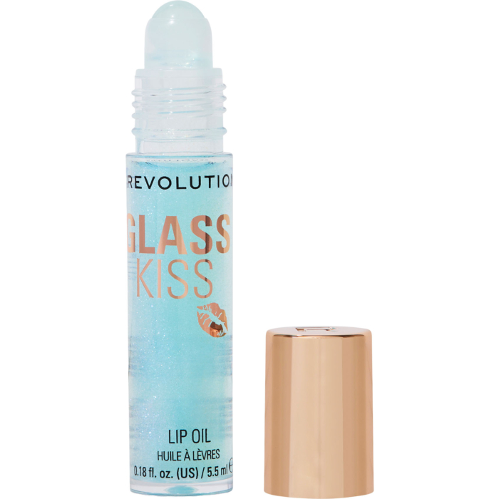 Makeup Revolution Glass Kiss Roller Ball Lip Oil Olejek do ust Mermaid Blue Shimmer, 5,5 ml