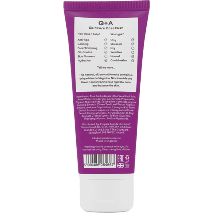 Q+A Amino Acid Oil-Free - Bezolejowy krem do twarzy z aminokwasem 75ml
