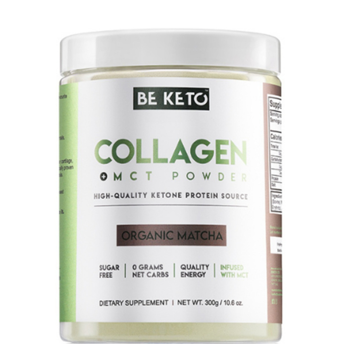 BeKeto Keto Kolagen z olejem MCT  Smak Matcha, proszek 300 g