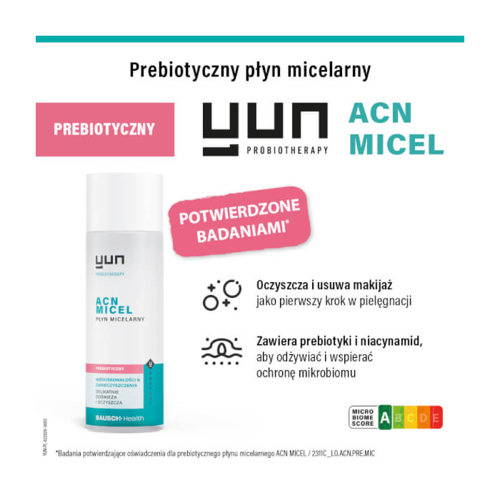 Yun Acn Micel Płyn Micelarny Prebiotyczny 200 Ml