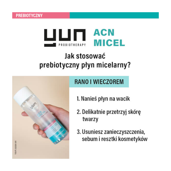 Yun Acn Micel Płyn Micelarny Prebiotyczny 200 Ml