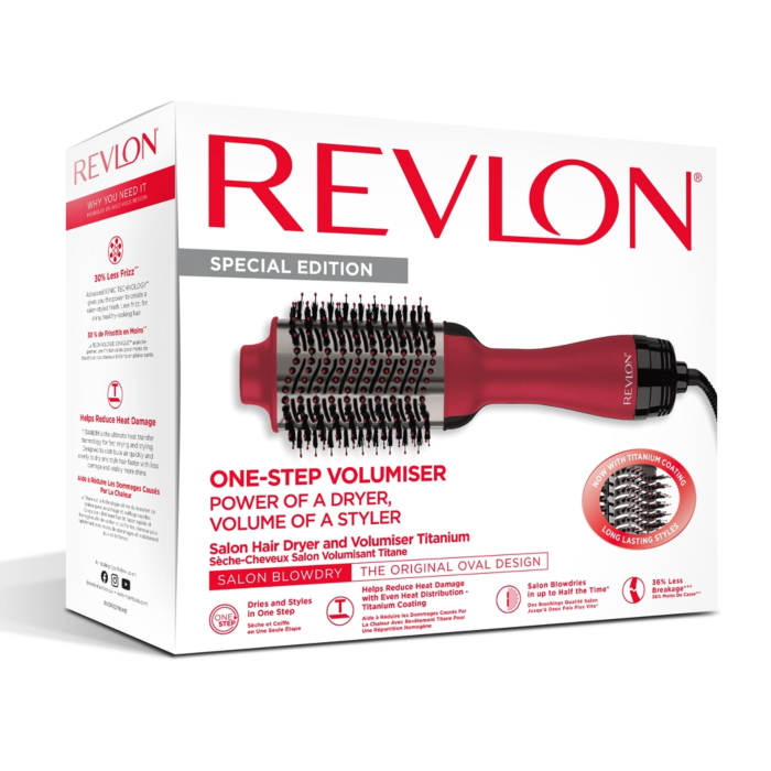 REVLON PRO COLLECTION RVDR5279 Szczotko-suszarka do włosów, tytanowa, z jonizacją