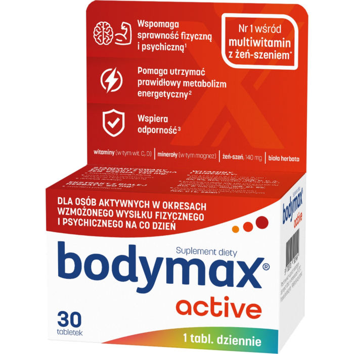 Bodymax Active, Zestaw witamin i minerałów, Tabletki