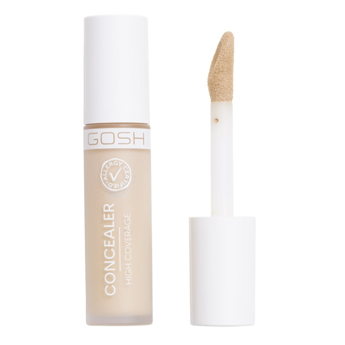 GOSH Concealer High Coverage Mocno kryjący korektor z aplikatorem 002 Ivory 6ml