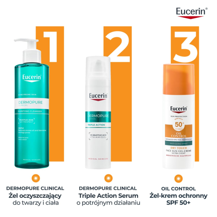 Eucerin Oil Control Dry Touch Żel-krem ochronny ultralekki, SPF 50+
