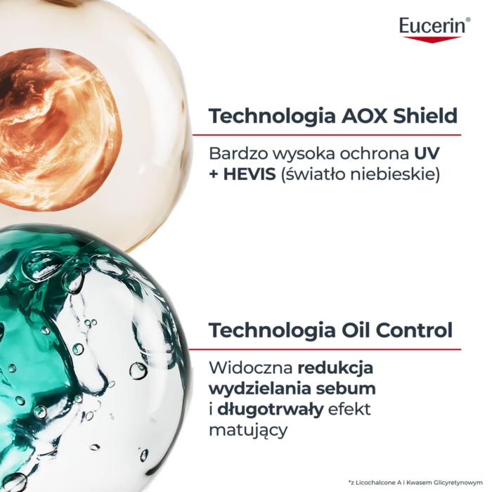 Eucerin Oil Control Dry Touch Żel-krem ochronny ultralekki, SPF 50+