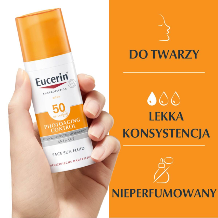 Eucerin Photoaging Control SPF50+ Fluid Ochronny przeciw Fotostarzeniu Się skóry 