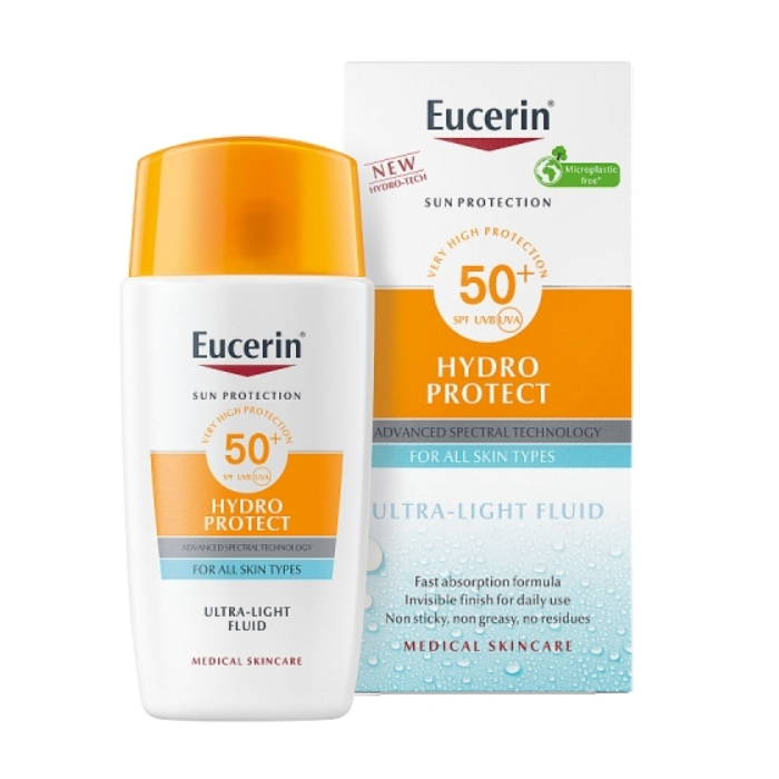 Eucerin Hydro Protect SPF 50+ Ultralekki nawilżający fluid ochronny, 50 ml