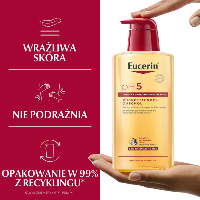Eucerin Olejek do mycia pH5, 400 ml
