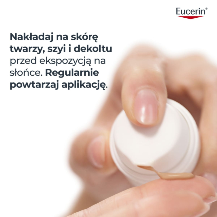 Eucerin Oil Control SPF 50+ Dry Touch Żel-krem ochronny koloryzujący Light, 50 ml