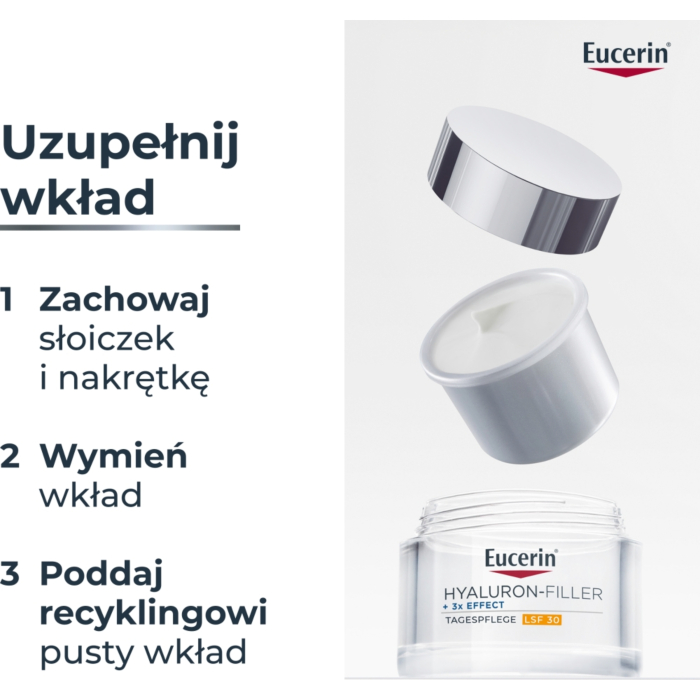 Eucerin Hyaluron-Filler Krem na dzień SPF30 Refill, 50 ml