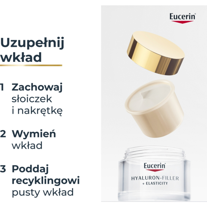 Eucerin Hyaluron-Filler + Elasticity Krem na noc Refill, 50 ml