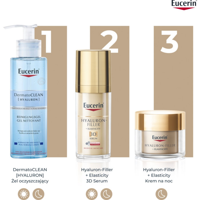 Eucerin Hyaluron-Filler + Elasticity Krem na noc Refill, 50 ml