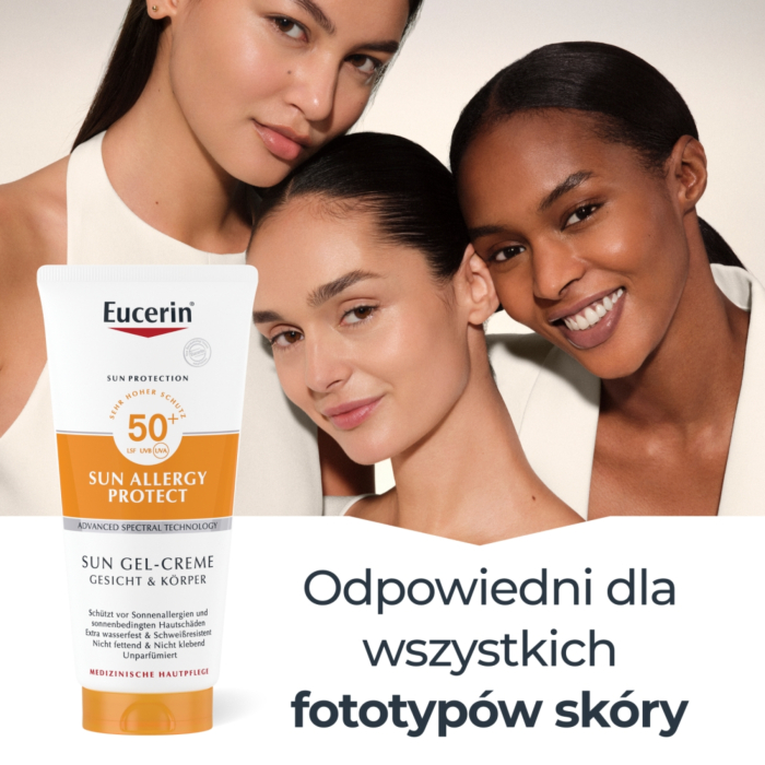 Eucerin Sun Allergy Protect SPF50+ Żel-krem ochronny do twarzy i ciała