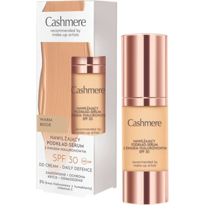 Cashmere DD Nawilżający podkład-serum z kwasem hialuronowym SPF 30 Warm Beige