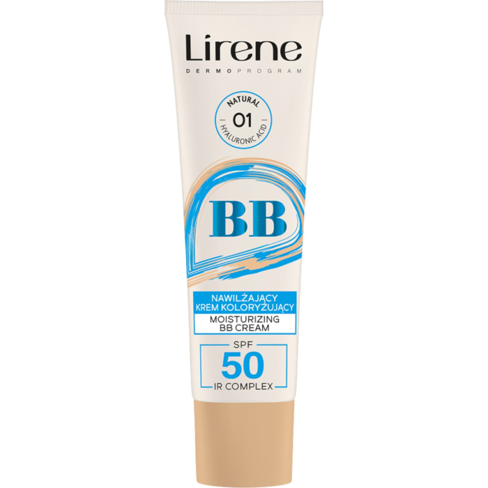 Lirene BB Nawilżający krem koloryzujący SPF 50, 01 Natural