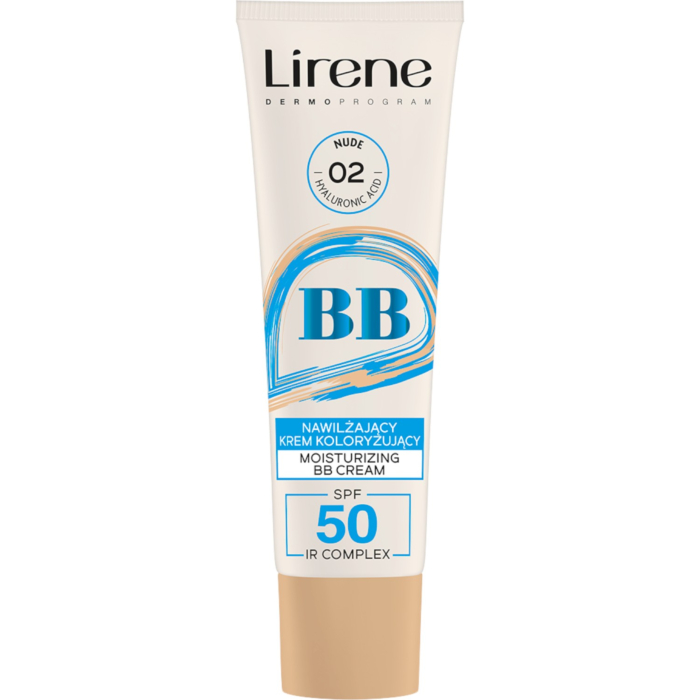 Lirene BB Nawilżający krem koloryzujący SPF 50, 02 Nude