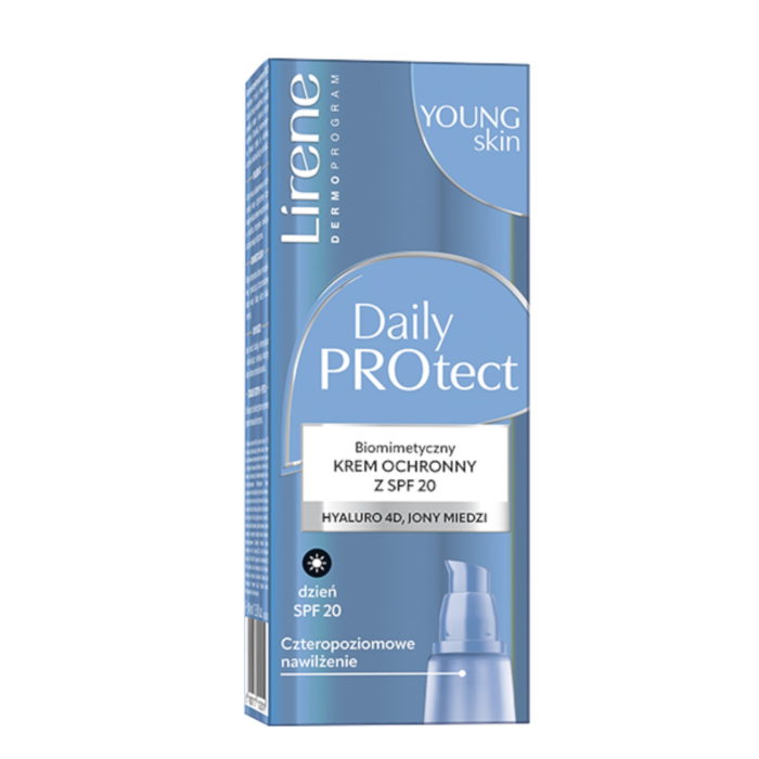 Lirene Young Skin Daily Protect Biomimetyczny krem ochronny z SPF 20, 40 ml