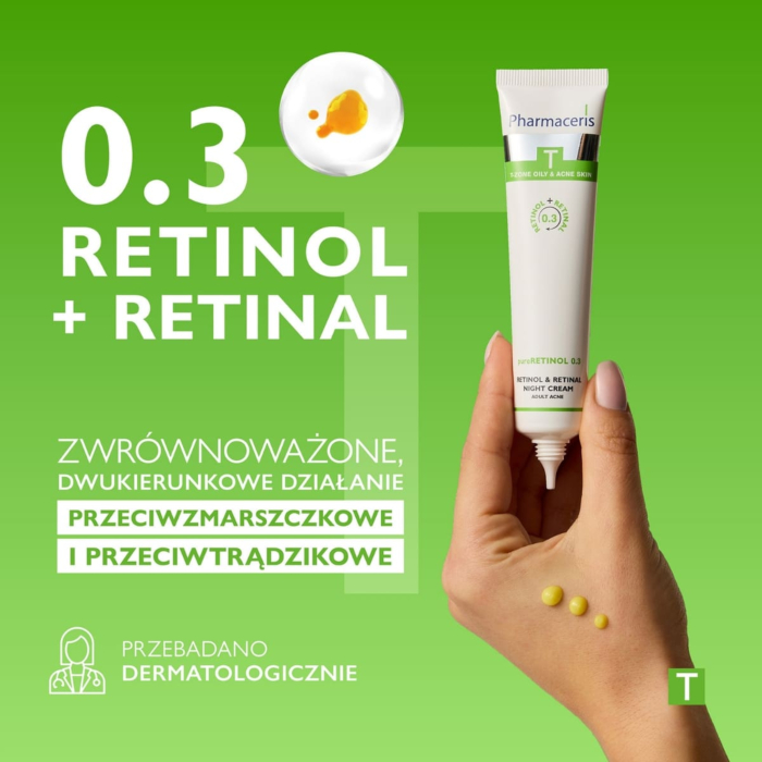 Pharmaceris T Krem z retinolem do skóry dojrzałej na noc, 40 ml